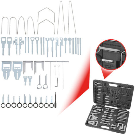 Kstools – Coffret de montage/démontage pour autoradio 52 pcs – Acier spécial – Coffret robuste en plastique – Outils de déverrouillage inclus