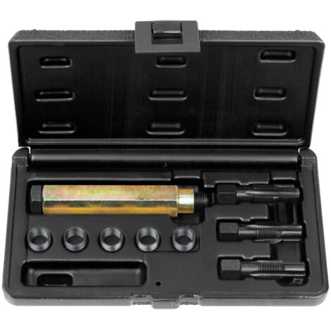 Kstools – Coffret de réparation pour sondes Lambda THREADfix – 9 pièces M12 x 1,5 – Inserts traités contre la corrosion – Coffret robuste