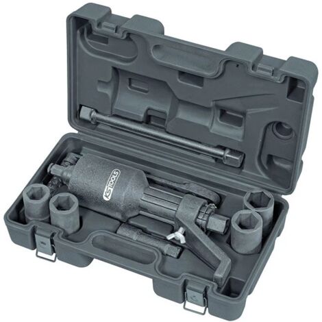 Kstools – Coffret démultiplicateur de force 1’’ 7 pièces – Douilles à chocs 27/30/32/33 – Rallonge 210mm – Couple max 3800Nm