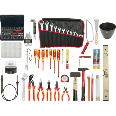 Kstools – Coffret multi-outils 132 pcs en nylon – Sangle et poignée de transport – Pour chantiers humides et espaces confinés
