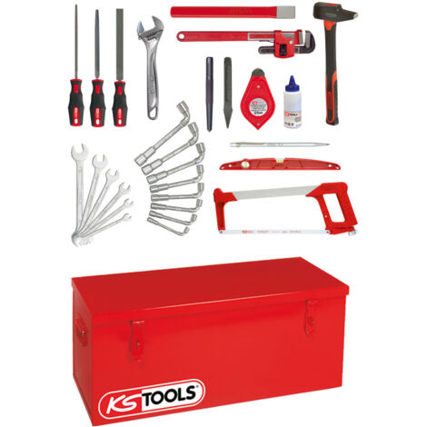 Kstools – Coffret multi-outils 28 pièces – Outils de plomberie pour travaux intensifs – Dimensions 550x300x300 mm – Coffre robuste de transport