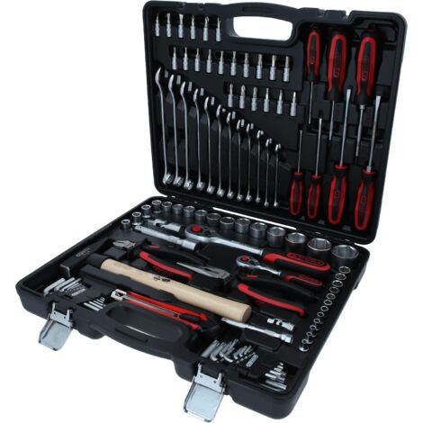 Kstools – Coffret multi-outils 97 pièces – Acier chrome-vanadium – Douilles 6 pans avec système FlankTraction – Coffret robuste en plastique - X965042
