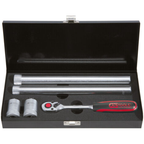 Kstools – Coffret multi-outils pour bougies d'allumage – 5 pièces – Acier chromé vanadium – Couple réglable 18/24 Nm – Valise en acier robuste