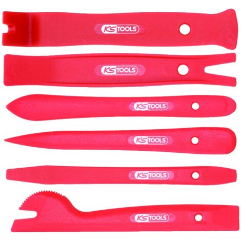 Kstools – Jeu d'outils de démontage de garnitures de portières 6 pcs – Accessoires pour pièces fragiles – Matériau plastique spécial – Longueur 200mm