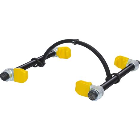 Kstools – Compresseur de ressorts 240 mm – Barre de sécurité variable – Crochets gainés PVC – Force de compression max. 3,5 t
