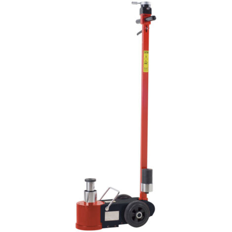 Kstools – Cric hydro-pneumatique 40 t – Hauteur de levage 490 mm – Acier léger pour usage mobile – Soupape de surcharge sécurisée