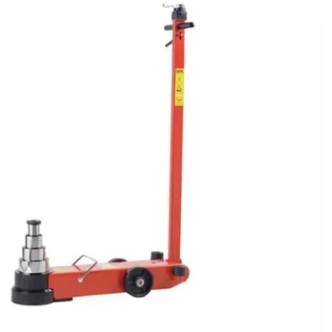 Kstools – Cric hydropneumatique 80/50 tonnes – Système 'homme mort' avec soupapes de sécurité – Châssis long pour poids lourds – Dimensions 930x1380x230mm