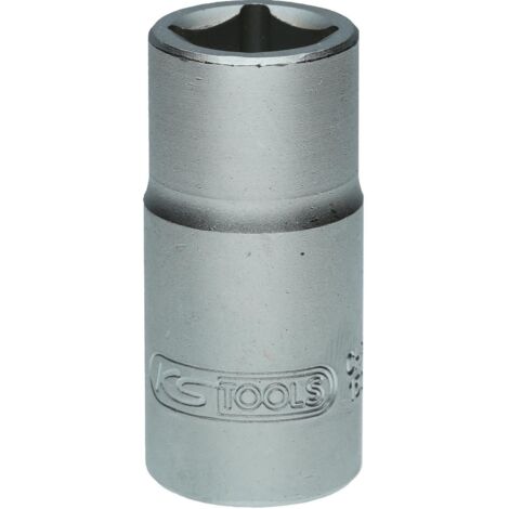 Kstools – Douille de vidange 3/8' 4 pans 10 mm – Finition satinée – Chrome Vanadium – Pour montage et démontage vis carter d'huile