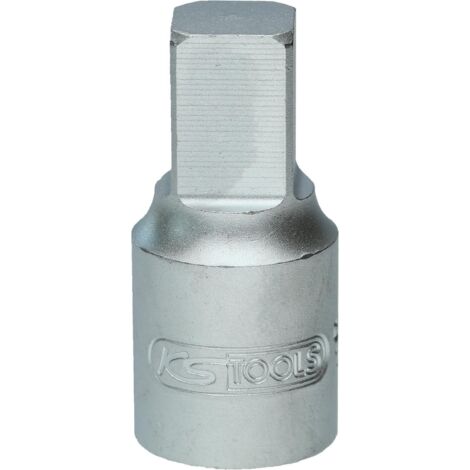 Kstools – Douille de vidange 3/8' 4 pans 11 mm – Chrome Vanadium – Finition satinée – Pour montage et démontage vis carter d'huile