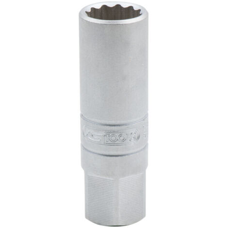 Kstools – Douille spéciale 3/8' pour bougies d'allumage – Parois fines 14 mm – Acier chrome vanadium – Double profil hexagonal 6/12 pans