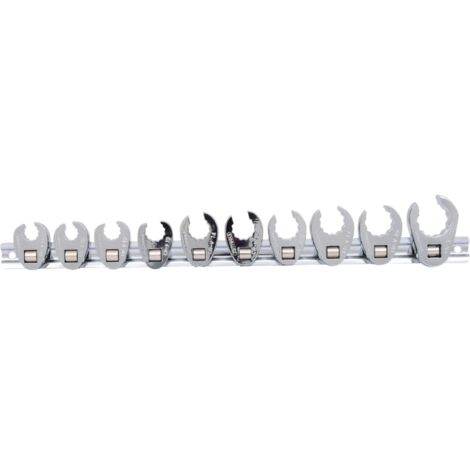 Kstools – Embout fourche D725582 – Douille 3/8' 12 pans – Acier chrome vanadium – Pour usage manuel – Kit de 10 pièces de 10 à 22 mm