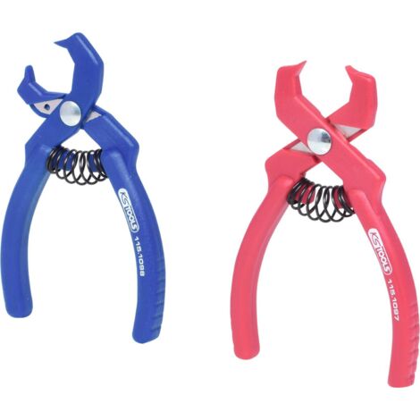 Kstools – Jeu de 2 pinces à clips en plastique – Ouverture automatique – Coudée et droite – Pour démontage agrafes PVC