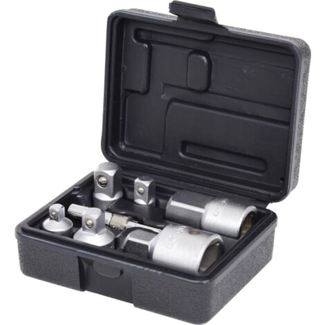 Kstools – Jeu d'augmentateurs et réducteurs 7 pièces – Acier chrome-vanadium – Pour douilles 1/4 à 3/4 – Mallette robuste incluse