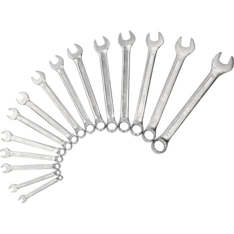 Kstools – Jeu de clés mixtes 15 pcs – Chrome vanadium – Système FlankTraction – Ouverture 21 mm – Inclinaison 15° pour accessibilité