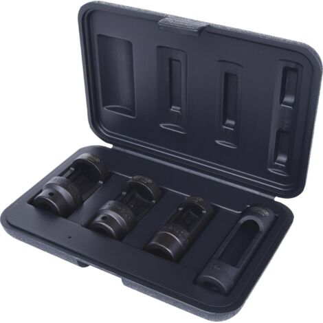 Kstools – Jeu de douilles d'extraction pour injecteurs 1/2' – 4 pièces en acier spécial – Coffret robuste – Compatible utilitaires et SUV