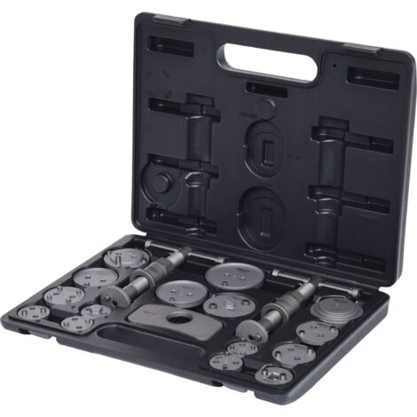 Kstools – Jeu de repousses piston de frein 18 pcs – Acier spécial avec surface sablée – Support magnétique – Compatible avec de nombreux modèles de voitures