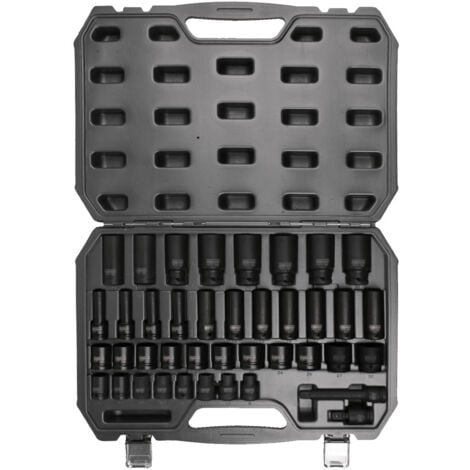 KSTOOLS Juego de llaves de impacto de 1/2", 40 piezas