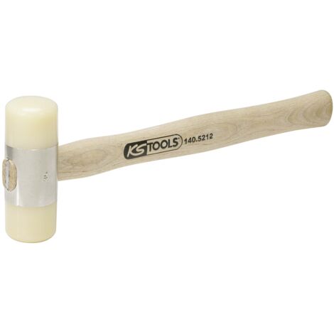 KS TOOLS 140.5211 Maillet à embout nylon 200g tête 28mm avec manche frêne galbé