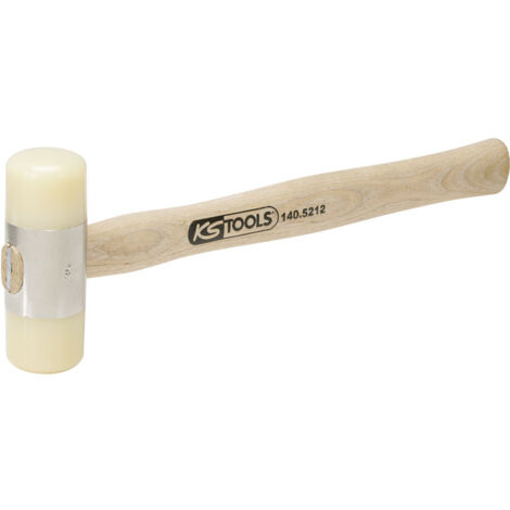 Kstools – Maillet nylon 200g Ø28mm avec manche frêne galbé – Pour débosselage et tôlerie – Tête incassable et résistante à l'usure