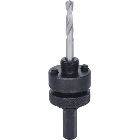 Kstools – Mandrins avec forets pour scies cloches 11 mm – Acier haute performance – Diamètre 32-152 mm – Foret de centrage inclus