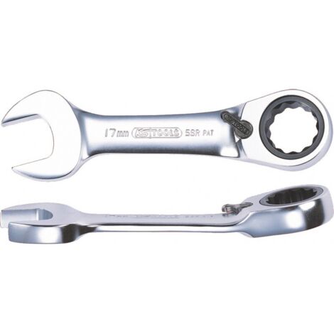 Kstools – Mini clé mixte à cliquet réversible 9 mm – 72 dents – Construction chrome pour espaces restreints – Outil mécanique performant
