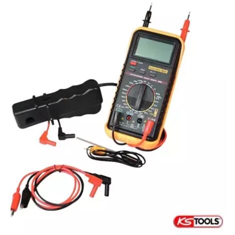 Kstools – Multimètre numérique 6000 comptes – Double affichage – Courant 10A – Tension 600V – Résistance 20MΩ – Protection fusible