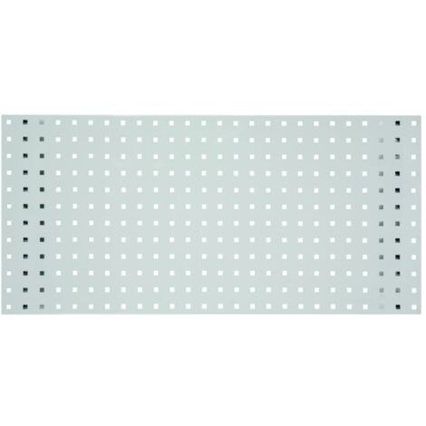 Kstools – Parois d'accroche perforées 2000 x 450 mm – Tableau pré-percé gris pour rangement outils – Adapté espaces de travail professionnels