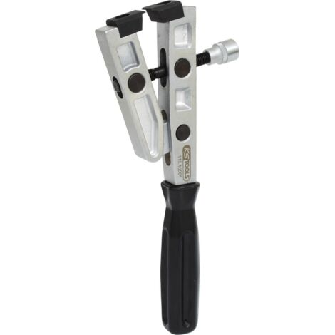 Kstools – Pince à collier 270mm – Acier moulé – Poignée en PVC noir – Ouverture mâchoire 0-45mm pour serrage précis