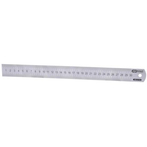 Kstools – Réglet semi-rigide en inox 300 mm – Largeur 30 mm – Épaisseur 0,8 mm – Bords arrondis pour marquage et découpe précise