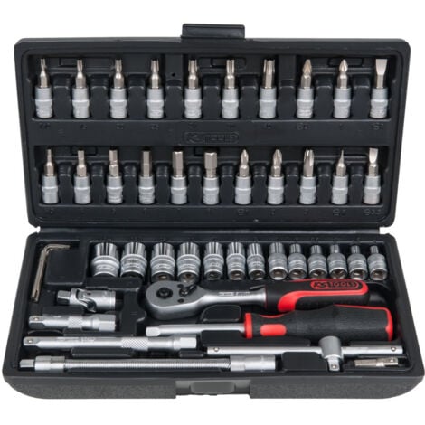 KS TOOLS KSTOOLS Set di bussole e accessori 1/4, 46 pezzi - 911.0646