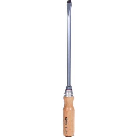 Kstools – Tournevis de précision fente 14 mm – Poignée ergonomique en bois – Lame en acier trempé pour transmission de puissance optimale