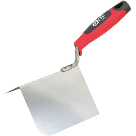Kstools – Truelle d'angle extérieur 100 x 125 mm – Lame flexible inox 130° à 90° – Manche bi-composant pour finition précise