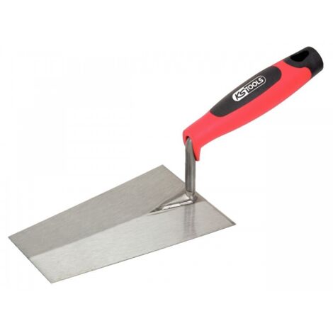 Kstools – Truelle italienne carrée 200 mm – Lame en acier trempé – Manche bi-composant pour maçonnerie – Outil professionnel