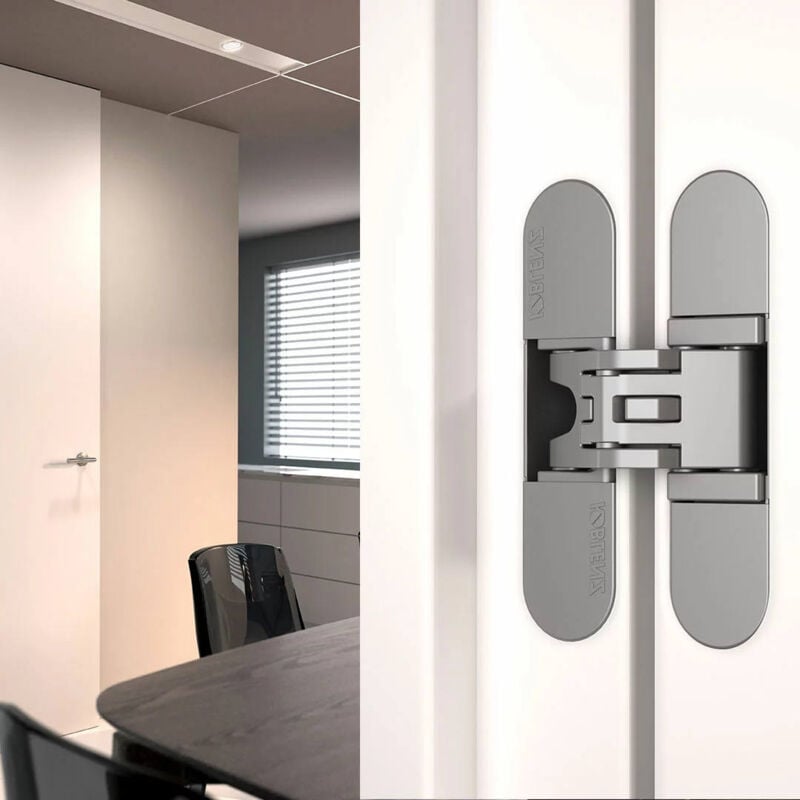 Koblenz - Charnière Kubica 6200 45,60Kg Noir - Charnières kubica K-6200 avec 5 pivots réglables sur 3 axes de 45/60Kg. Ouverture à 180º