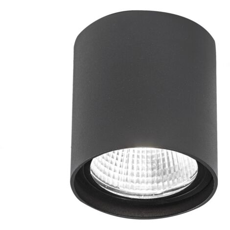 KUBA Downlight a Plafone Tondo Antracite 20W LED 3000K IP65 - Plafoniera da Esterno in Alluminio ad Alta Resistenza - Rossini Illuminazione