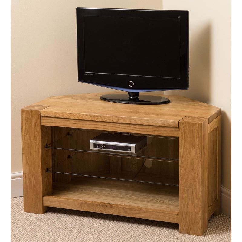 Modern Furniture Direct - Kuba Solid Oak TV Corner Cabinet