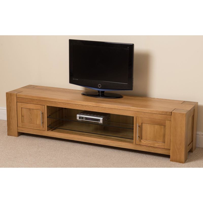 Modern Furniture Direct - Kuba Solid Oak Widescreen TV Cabinet