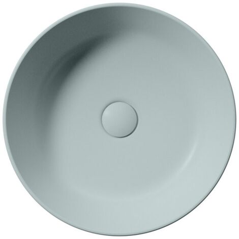 KUBE X Counter Top Ceramic Washbasin dia 40 cm, ghiaccio mat
