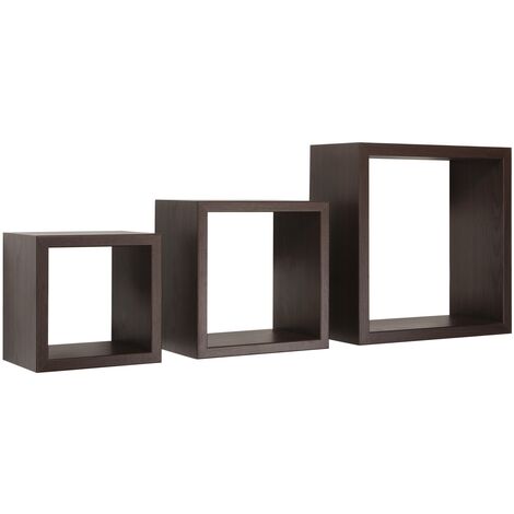 Kubischer 3er set wandregal mod. Rubic farbe wenge