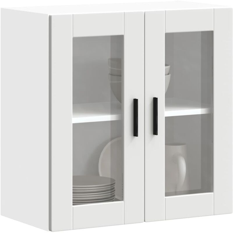 Küchen-hängeschrank Mit Glastür Porto Weiß Vidaxl701926
