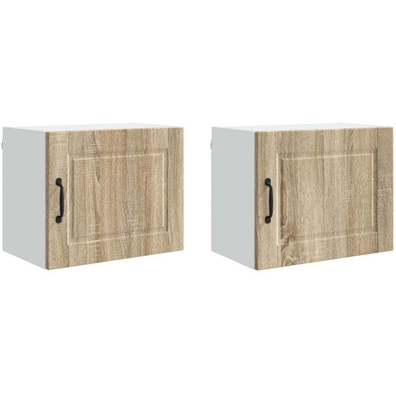 Küchenschrank 2 Pcs Sonoma-eiche 50 X 31 X 40 Cm Holzwerkstoff Vidaxl