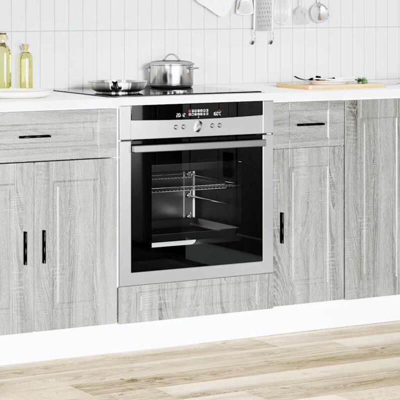 Herdumbauschrank Porto Grau Sonoma Holzwerkstoff Vidaxl