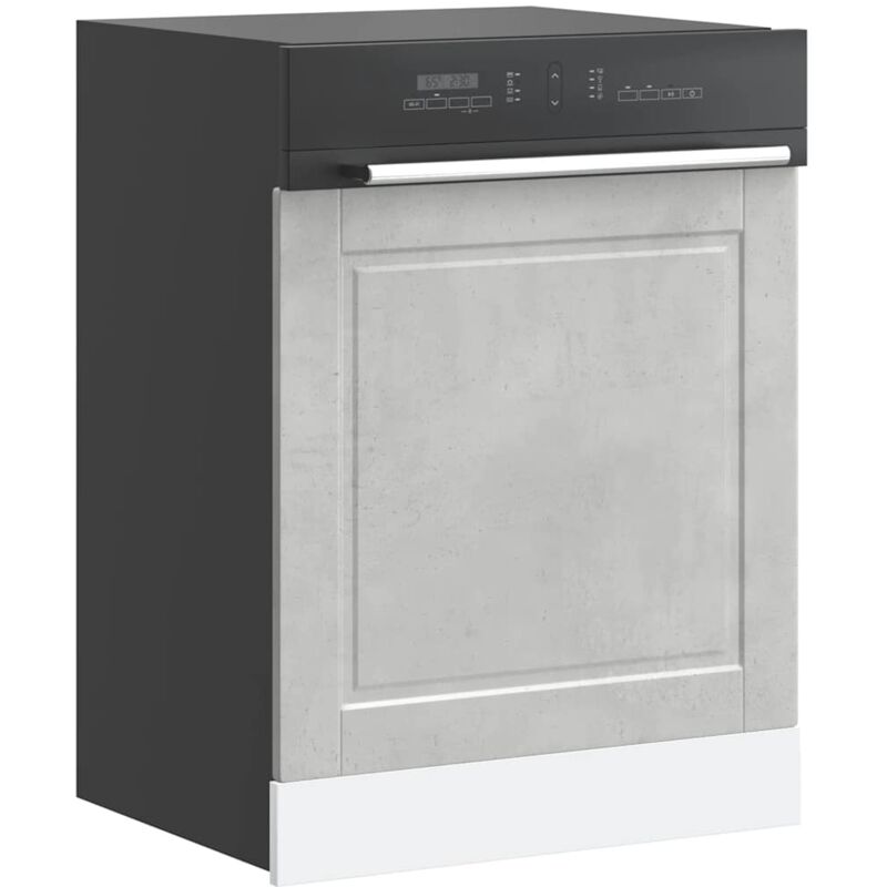 Geschirrspülerblende Porto Betongrau 60x1, 5x67 Cm Holzwerkstoff Vidaxl