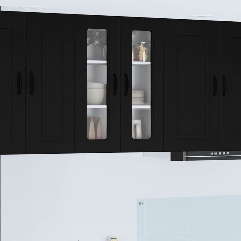 Küchenschrank Kalmar Schwarz 60 X 31 X 80 Cm Holzwerkstoff Vidaxl