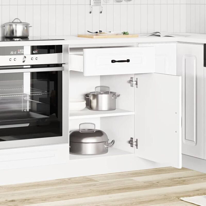 Küchenunterschrank Kalmar Weiß Holzwerkstoff - Vidaxl