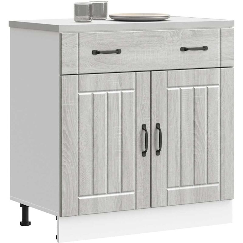 Küchen-unterschrank Lucca Grau Sonoma Holzwerkstoff Vidaxl