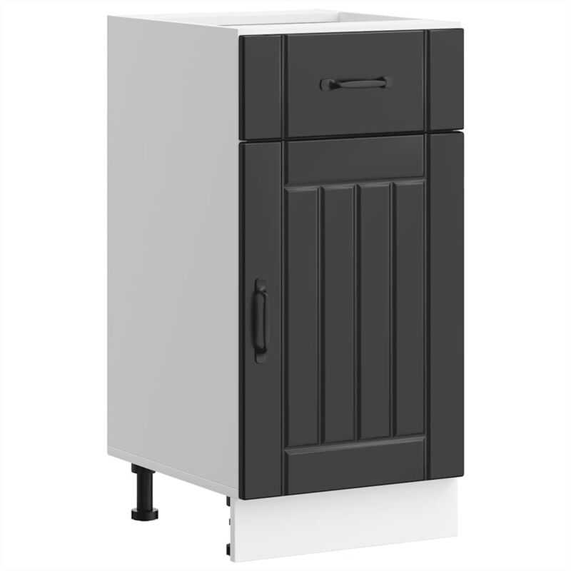 Küchen-unterschrank Lucca Schwarz Holzwerkstoff Vidaxl