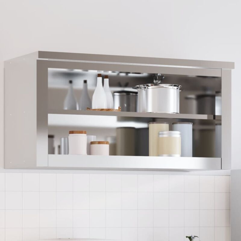 Küchen-wandschrank Mit Ablage Edelstahl Vidaxl