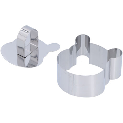 Kuchenform aus Edelstahl, Mousse-Ring für Desserts, Ausstecher für Salate und Gebäck, 4 x 7 cm