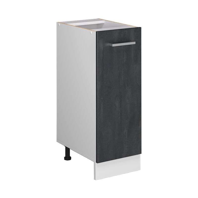 Apothekerschrank R-line, Schwarz Beton, 30 Cm Ohne Arbeitsplatte Vicco
